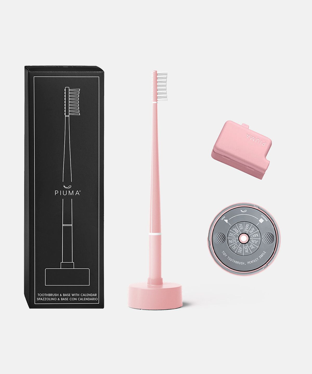 Premium Echinacea Toothbrush & Calendar Holder Kit Baby Pink 1P