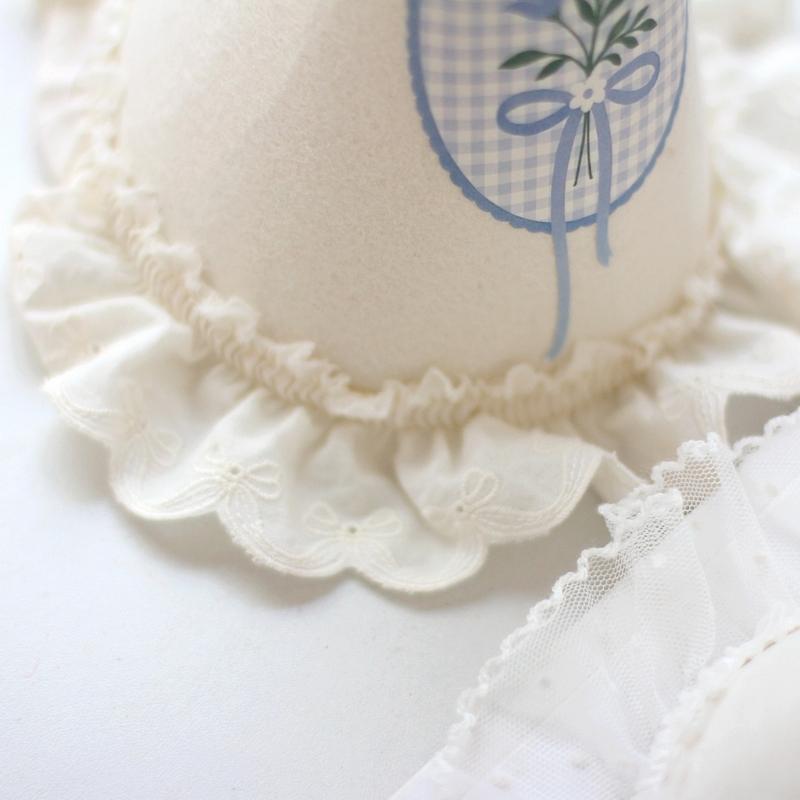 Birthday Hat Lovely Lace Pattern Adjustment Party Hat Features Lace Edging And Soft Ball Decoration