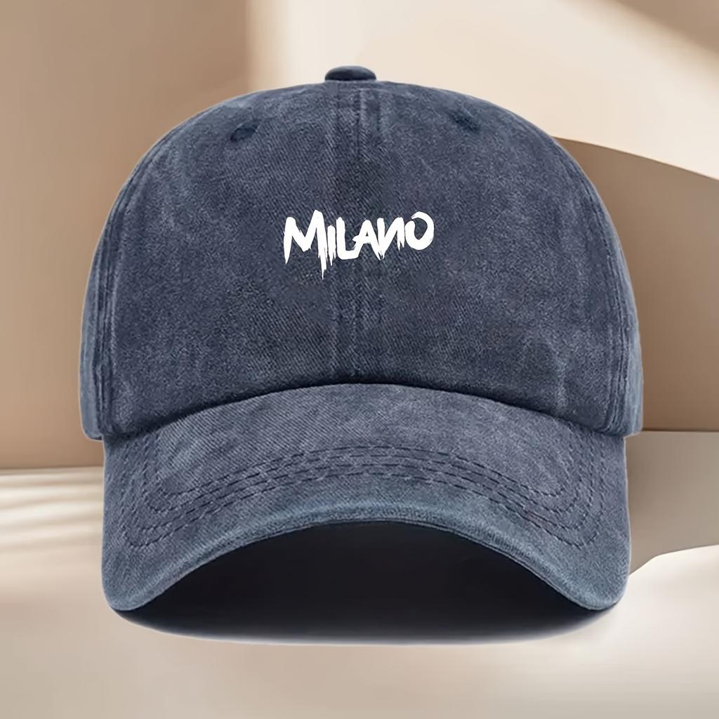 Text printed pattern baseball cap, casual, simple, versatile and trendy, unisex peaked cap