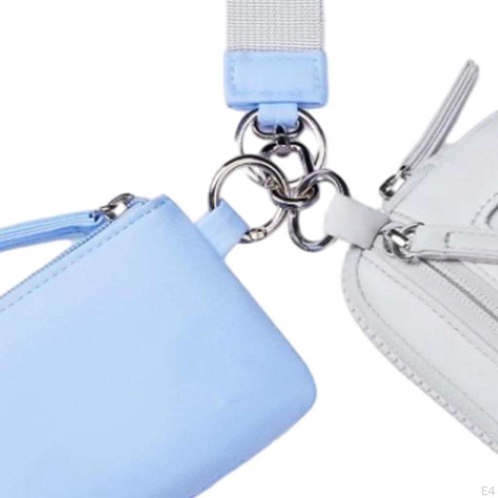 Nyckelring Armband Plånbok Dubbel Ficka Casual med Dragkedja Liten Nyckelring Kvinnor Män för