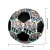 Soccer Ball Colorful Machine Stitched PVC Size 5 Team Training Competition Ready Durable High-Bounce Cool Sports Gift