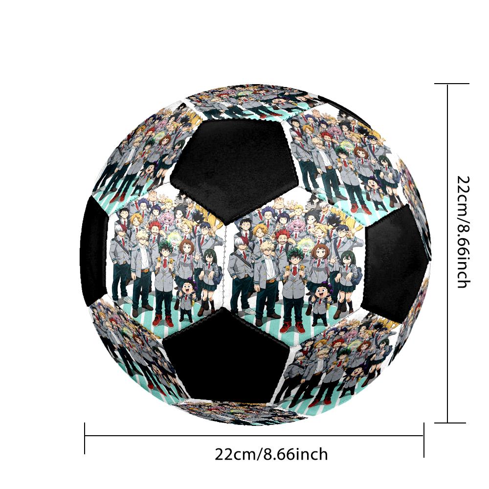Soccer Ball Colorful Machine Stitched PVC Size 5 Team Training Competition Ready Durable High-Bounce Cool Sports Gift