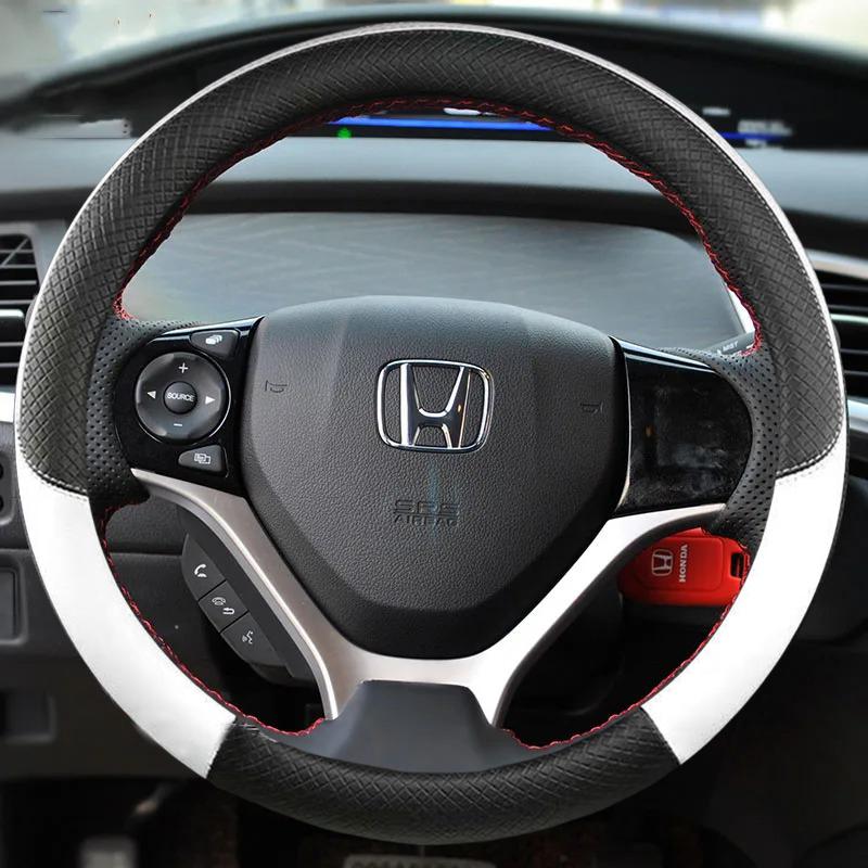 gjzh3 Car Steering Wheel Cover Anti-slip Braid Artificial Leather For Honda Civic Civic 9 2012 2013 2014 2015 Car Accessories