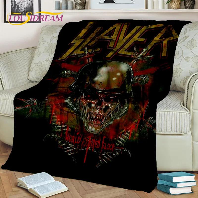 

Heavy Metal Band Slayer Rock Blanket,Soft Throw Blanket for Home Bedroom Bed Sofa Picnic Travel Office Rest Cover Blanket Kids 75x90cm