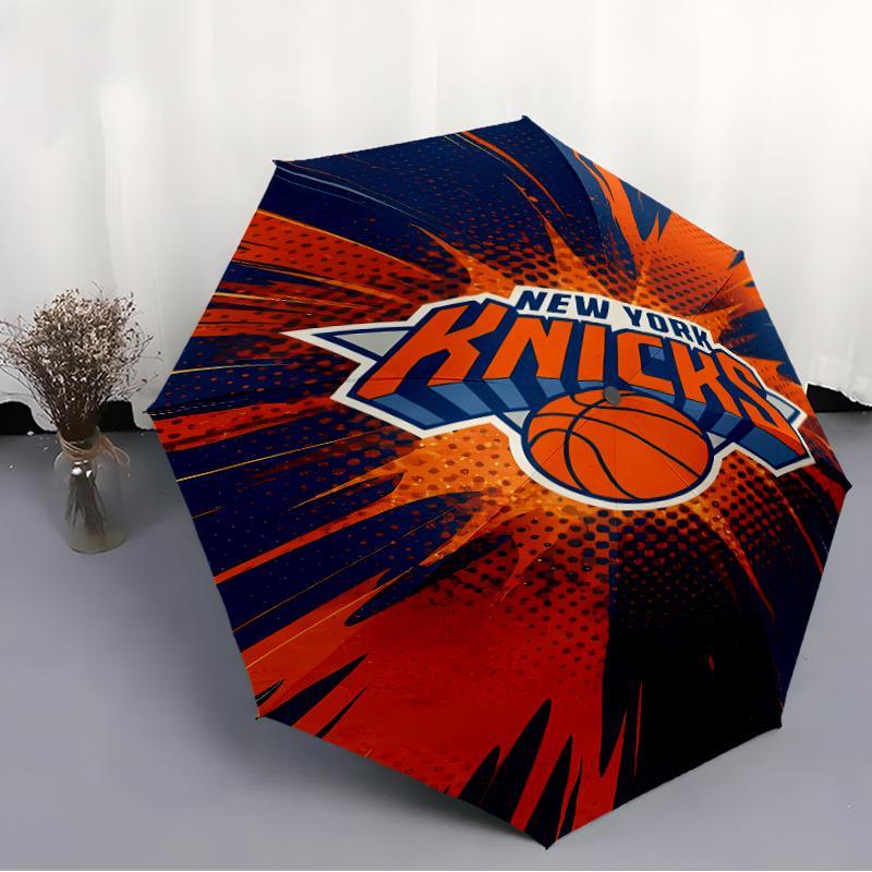 Printed Knicks logo Folding Umbrella,Outdoor,Leisure,And Travel Umbrella,Durable Umbrella Fabric,Birthday And Holiday Gift