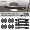 Cars Accessories Door Bowl Handle Cover For Toyota Camry XV50 2012-2017 Carbon Fiber Silver Car Styling Upgrade Modify A Car