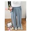 Women Vintage High Waist Slim Straight Leg Casual Pants