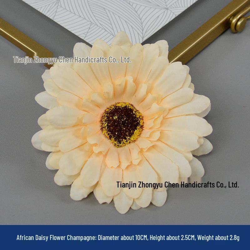 Champagne Silk Imitation Flowers for Hairpins, Hanfu Headdresses, Souvenirs, and Performance Accessories.