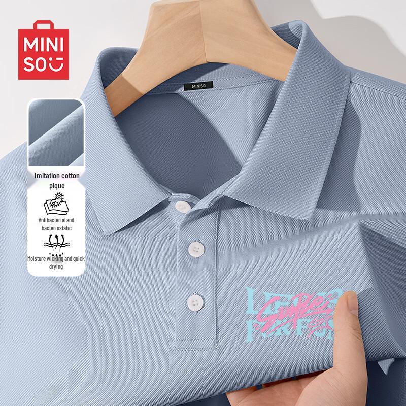 

MINISO Men s Ice Silk Quick-Dry Polo Shirt L