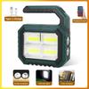 Solar Powered Strong Light LED Flashlight Work Light Portable Emergency Lighting Outdoor Ultra Bright Handheld Searchlight
