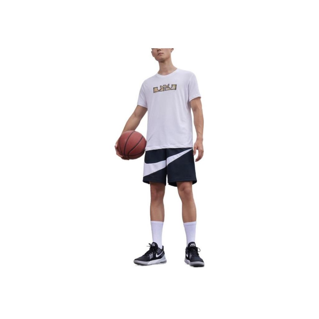 Nike Colorblock Large Logo Print Elastic Waist Casual Shorts Men Bottoms Black DQ1169-010