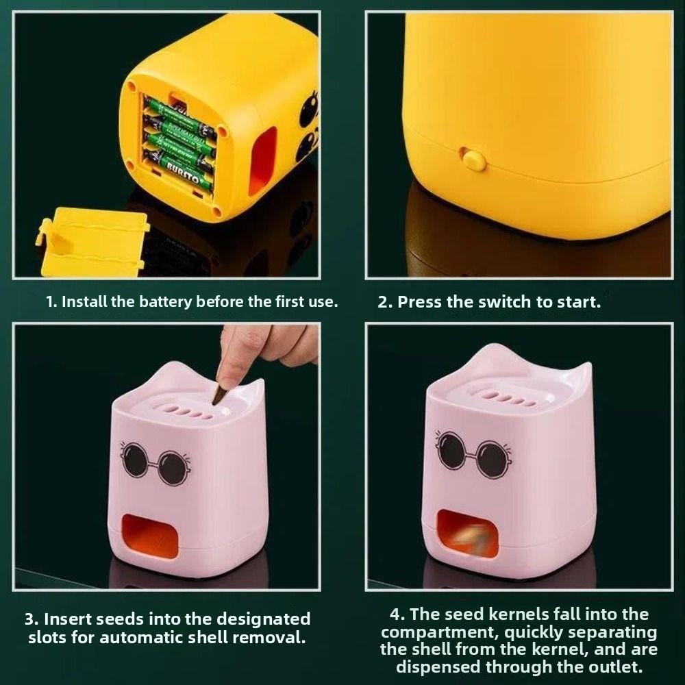 Cartoon Electric Melon Seed Machine Automatic Sunflower Seed Peeler Sheller Opener  Protect Teeth