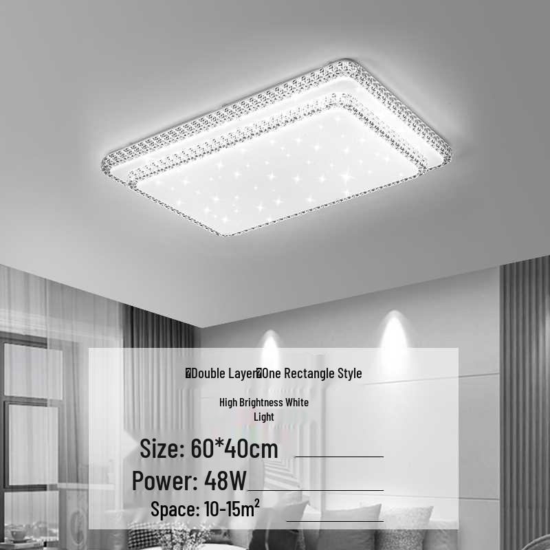 Modern Faux Crystal Round Ceiling Lamp Fixture for Living Room or Bedroom