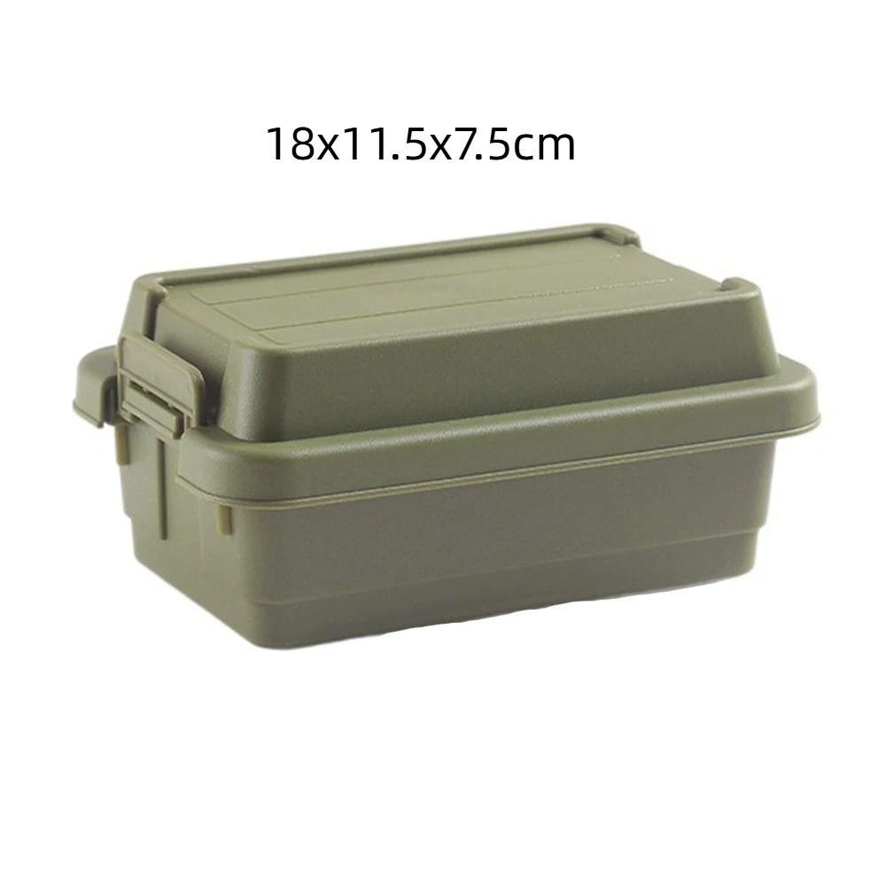 6pcs Condiment Jar Camping Spice Kit Plastic Mini Storage Box Camping Storage Box Travel Green-only S box