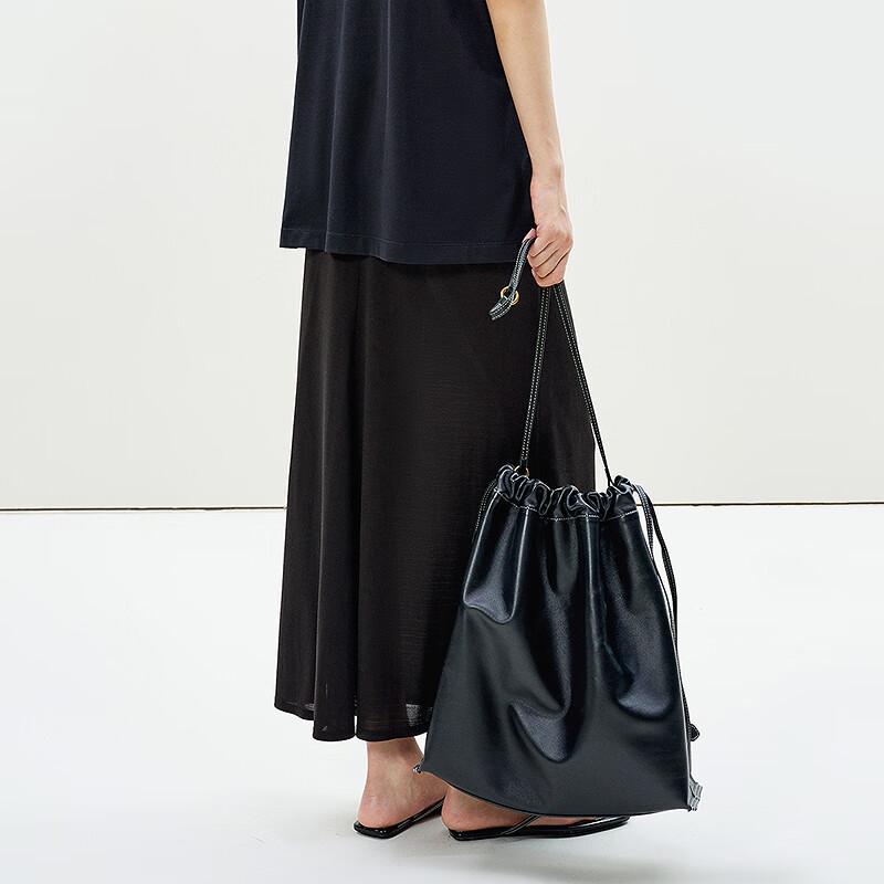 LESS Women's Slim-Fit Mulberry Silk Skirt