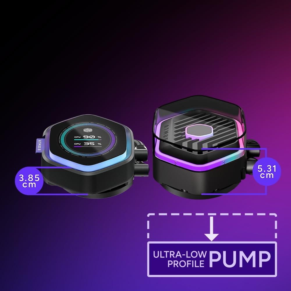 Cooler Master Ml 360 Atmos Ii Lcd Argb Aio Cpu Cooler Black 360mm