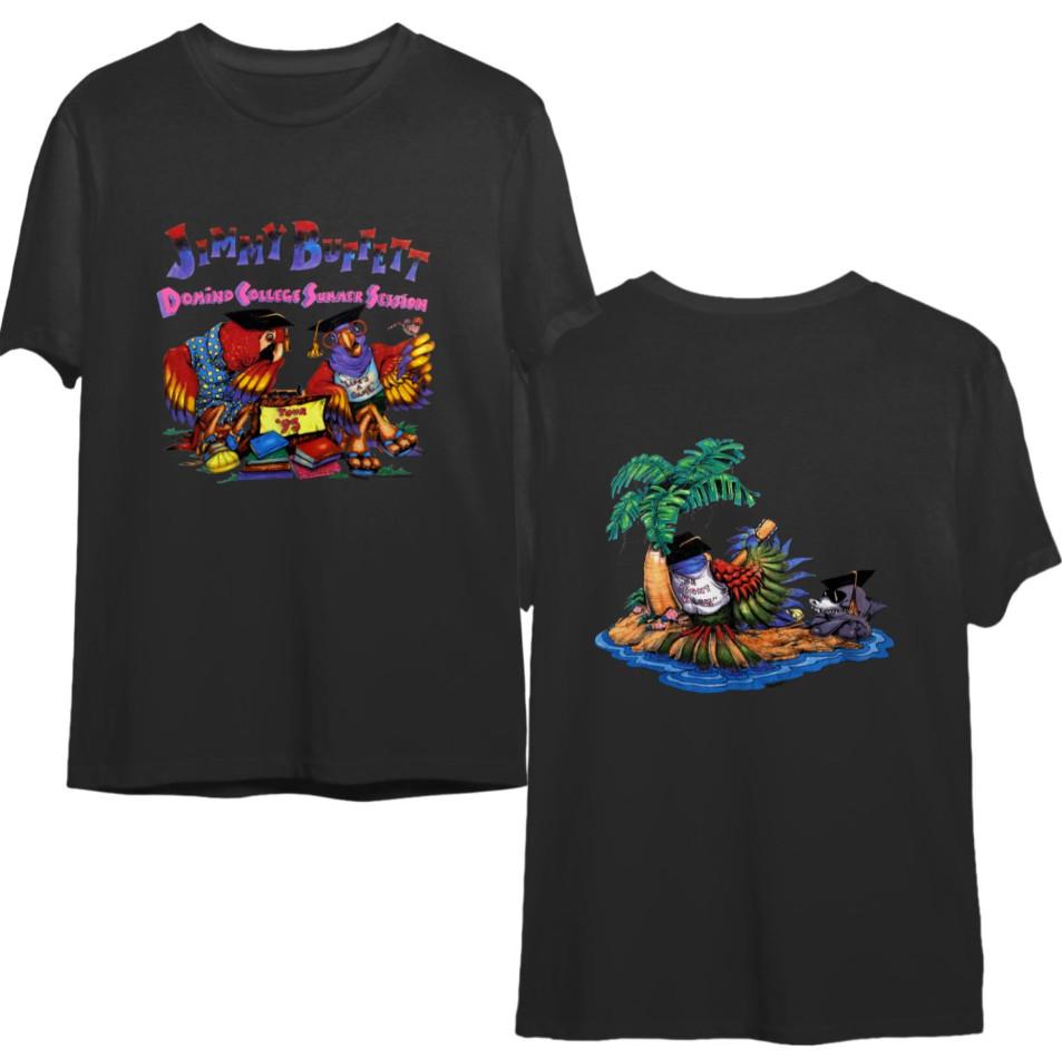 Vintage Jimmy Buffett's Domino College Summer Sessions 1995 Tour SingTshirt Unisex T-Shirt