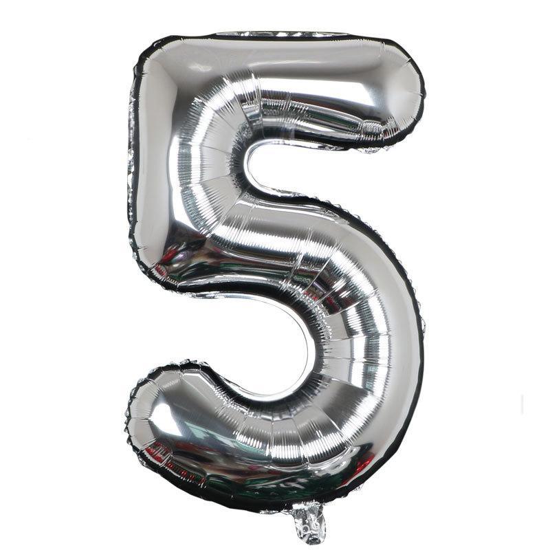 32 Inch Digital Aluminum Film Balloon, Medium Digital Gold Silver Red Black Gradual Change Color Birthday Decoration Wedding Party Balloon