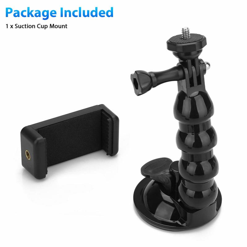 Car Suction Cup Mount Phone Holder Adjustable Angles Video Navigation Bracket Compatible For Gopro