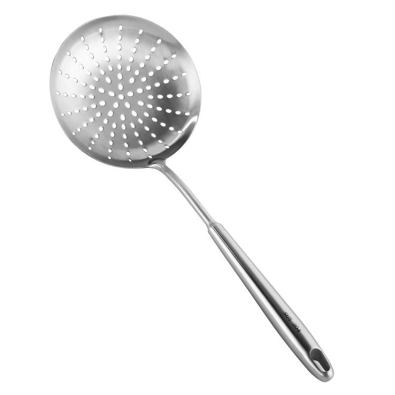 Large Size 304 Stainless Steel Skimmer Spoon Long Handle Strainer Spoon for Noodles Frying Home Kitchen Cooking Utensils6