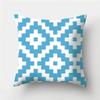 Blue Geometric Pattern Decorative Cushion Pillowcase Cushion Cover Throw Pillow Living Room Sofa Decorative Pillowcase