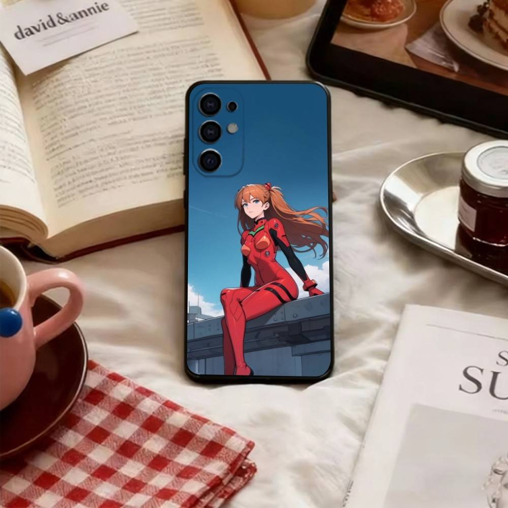 EVA Soryu Asuka Langley Phone Case For Samsung S25,S24,S21,S22,S23,S30,Ultra,S20,Plus,Fe,Lite,Note,10,Soft Black Cover