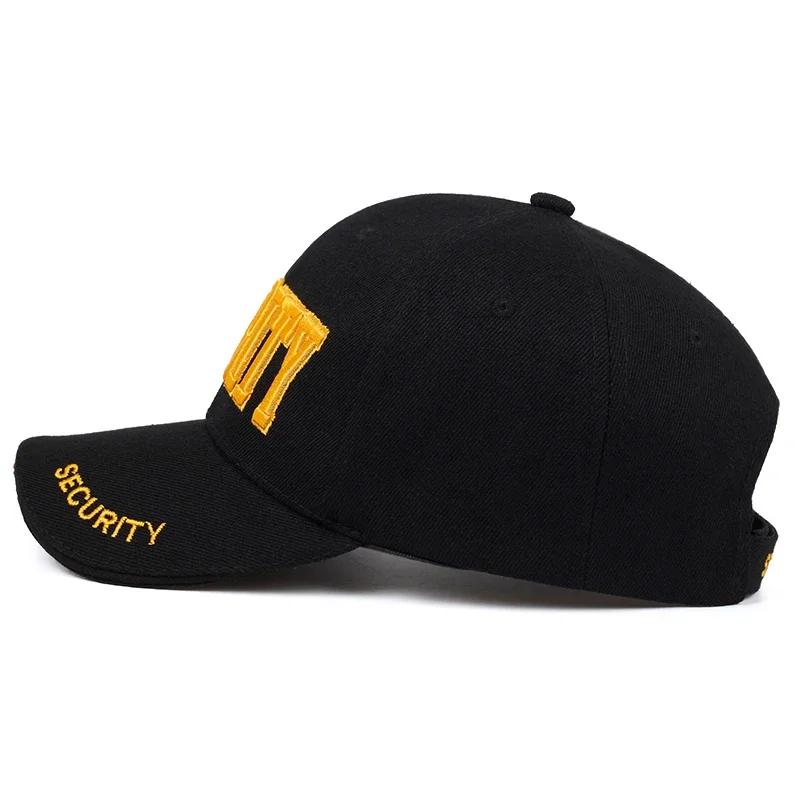 Unisex Security Letter Embroidery Baseball Caps Spring And Autumn Outdoor Adjustable Casual Hats Hip Hop Hat Sunscreen Hat