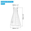 PATIKIL Erlenmeyer Flasks, Set of 8, 250ml/8oz, Narrow Mouth, Graduated, Borosilicate Glass, for Chemistry, Science, and Laboratory Use