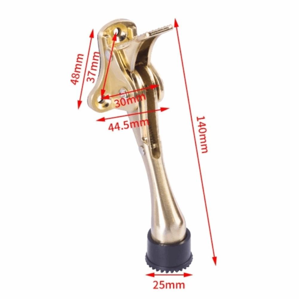 Kraftig dörrstopp i zinklegering, justerbar, enkel att installera, fotmanövrerad dörrstopp, hållbar pedal, nedtryckbar dörrstopp