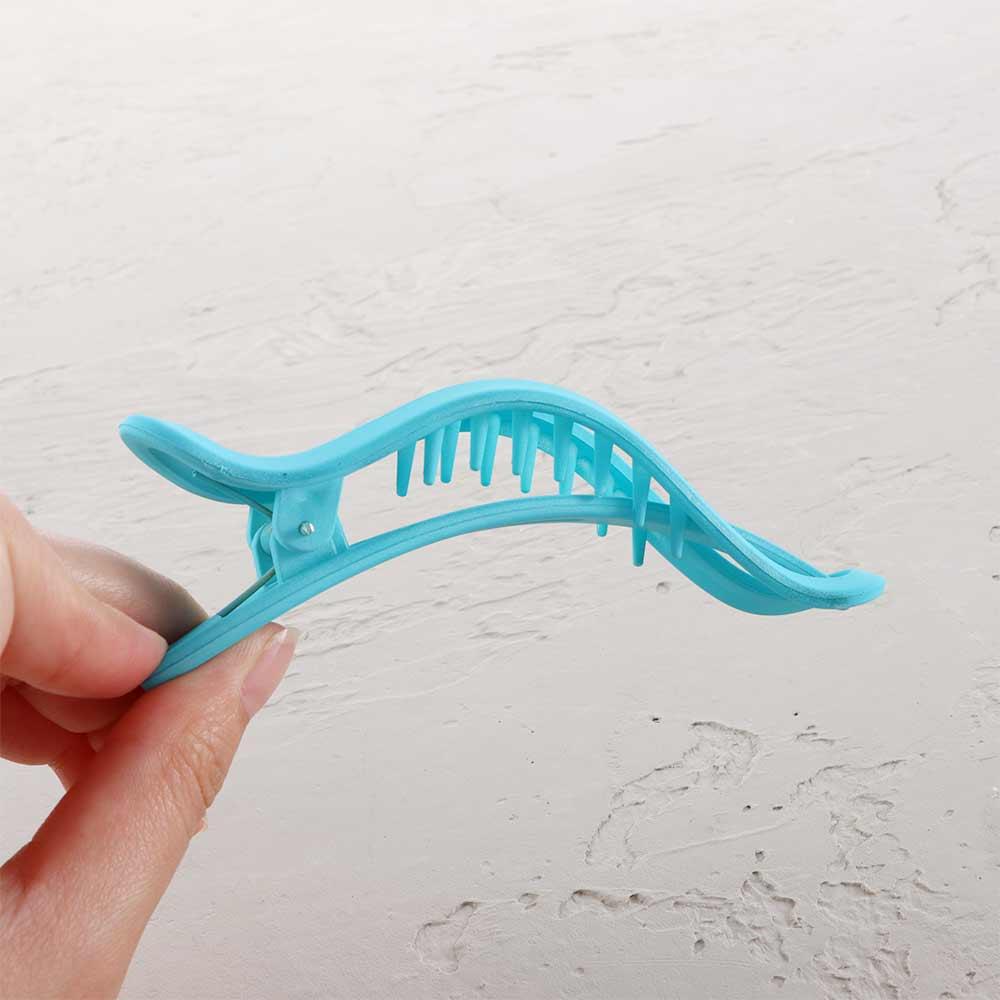 Wild Elegant Matte Girls Candy Color Seamless Hair Claw Face Wash Hairpin Duckbill Clip Plastic