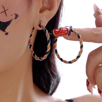 1 Pair Halloween Earrings Pumpkin Ghost Spider Charm Drop Earrings Women Hook Earrings Spooky Jewelry