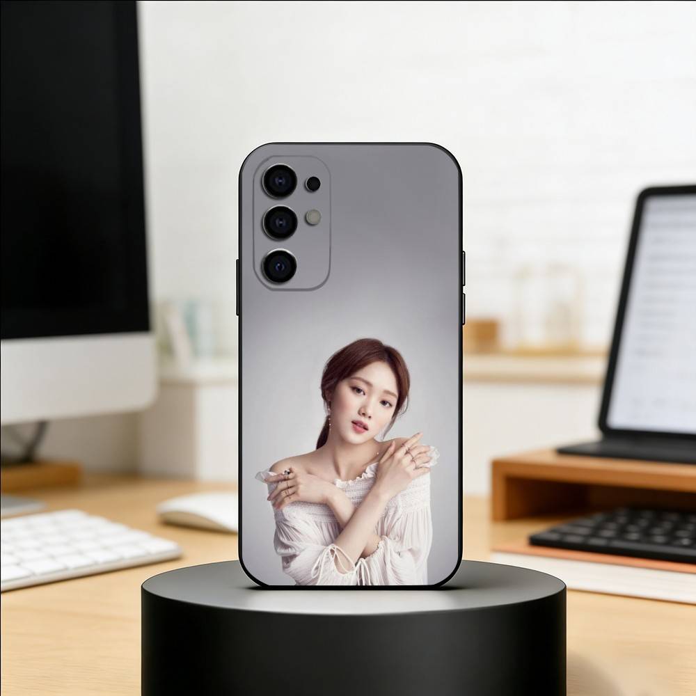 Korean Actor Lee Sung-kyung Phone Case Black Silicone Soft For Samsung S25,S24,S21,S22,S23,S30,Ultra,S20,Plus,Fe,Lite Samsung S22ULTRA5G
