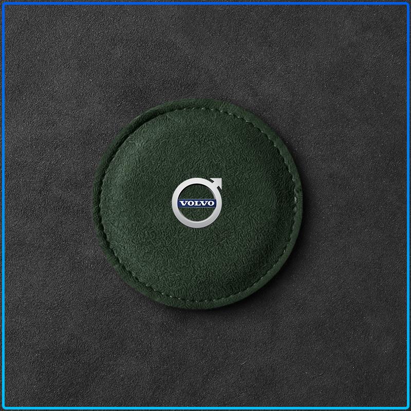 PU Leather Slot Non-slip Coaster Mat Car Cup Holder Pad For Volvo 240 C70 S40 S50 S60 S70 S80 S90 V40 V50 V60 V90 XC40 XC60 XC90 Vnl Truck