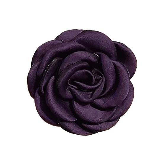 3D Brož s designem látkové květiny, klip na límec, květ kamélie, klopa, všestranné nošení, módní doplněk