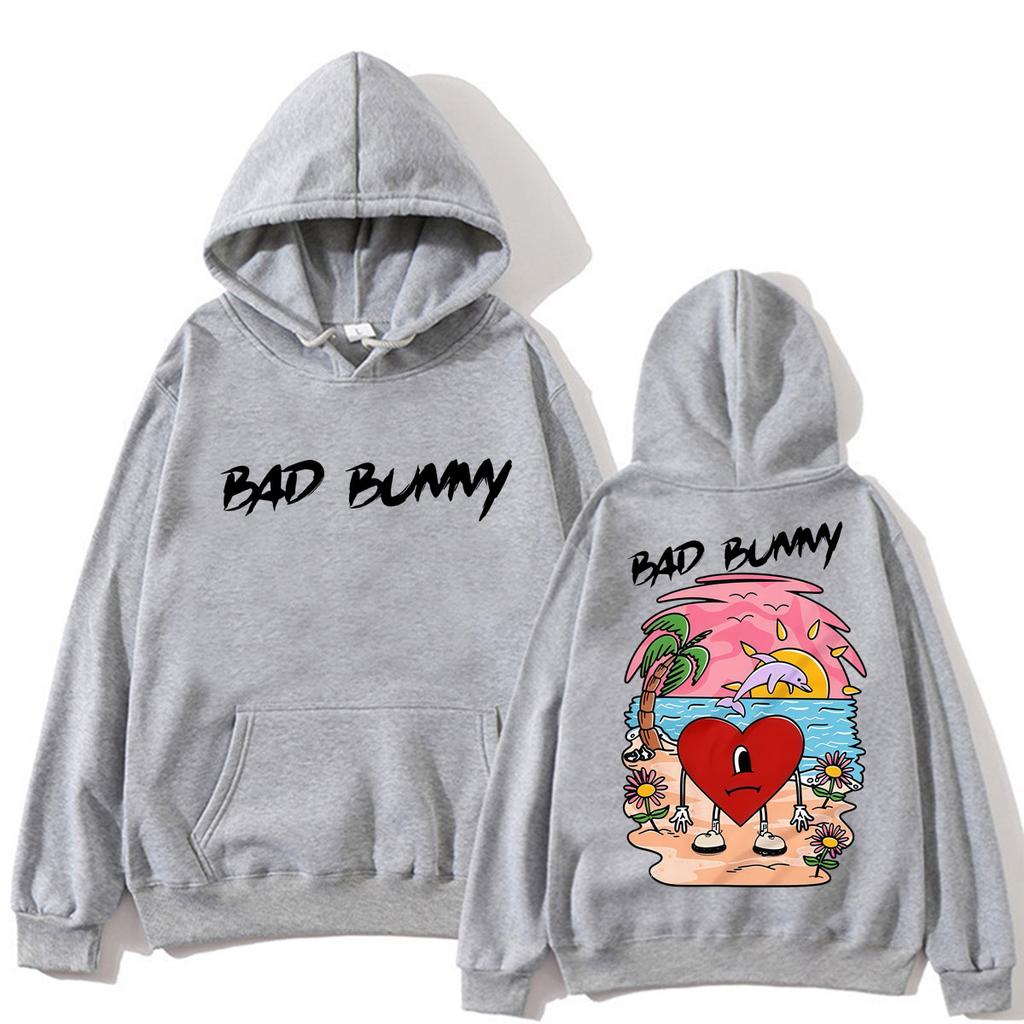 Rapper Bad Bunny Un Verano Sin Ti Album Hoodie Men Women Fashion Aesthetic Sweatshirt Loose Fleece Casual Pullover