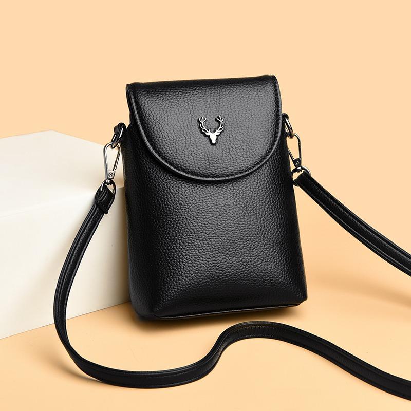 Fashion Small Shoulder Bag for Smartphone Ladies Mobile Phone Bag Zipper Flap Famous Brand Soft Leather Crossbody Bags for Women