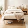 Struttura del letto, 90 x 200 cm Letto in metallo con spazio sotto il letto, Struttura in metallo con base a doghe, Non richiede rete a doghe