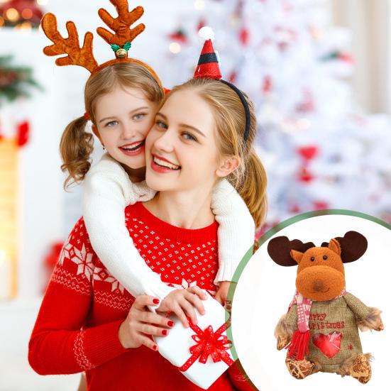 3Pcs Christmas Gift Bags Snowman Santa Elk Patterns Decorative Candy Bags Reusable Holiday Party Favor Pouches