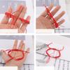 Stylish Red Cord Bracelet Jade Thread Bangle Chineses Handmade Woven Wrist Chain for Jewelry Enthusiasts and DIY Crafts
