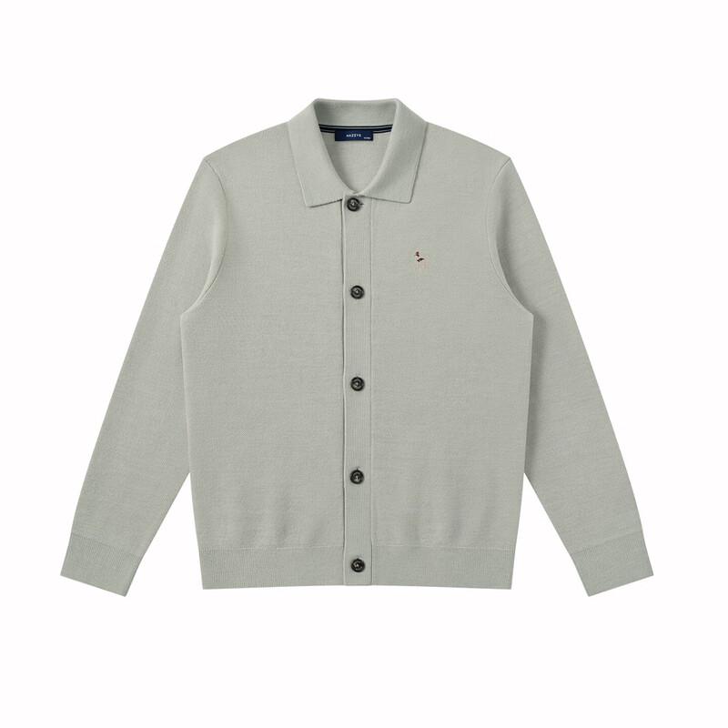 HAZZYS Men's Casual Wool-Blend Knit Cardigan