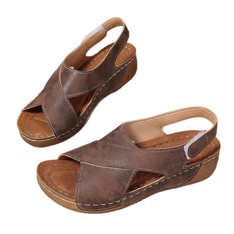 Fashion Retro Ethnic Style Woman Shoes Summer New Roman Flat Shoe Fashion Versatile Women's Sandals Comfor Temperament Women Beach Shoes