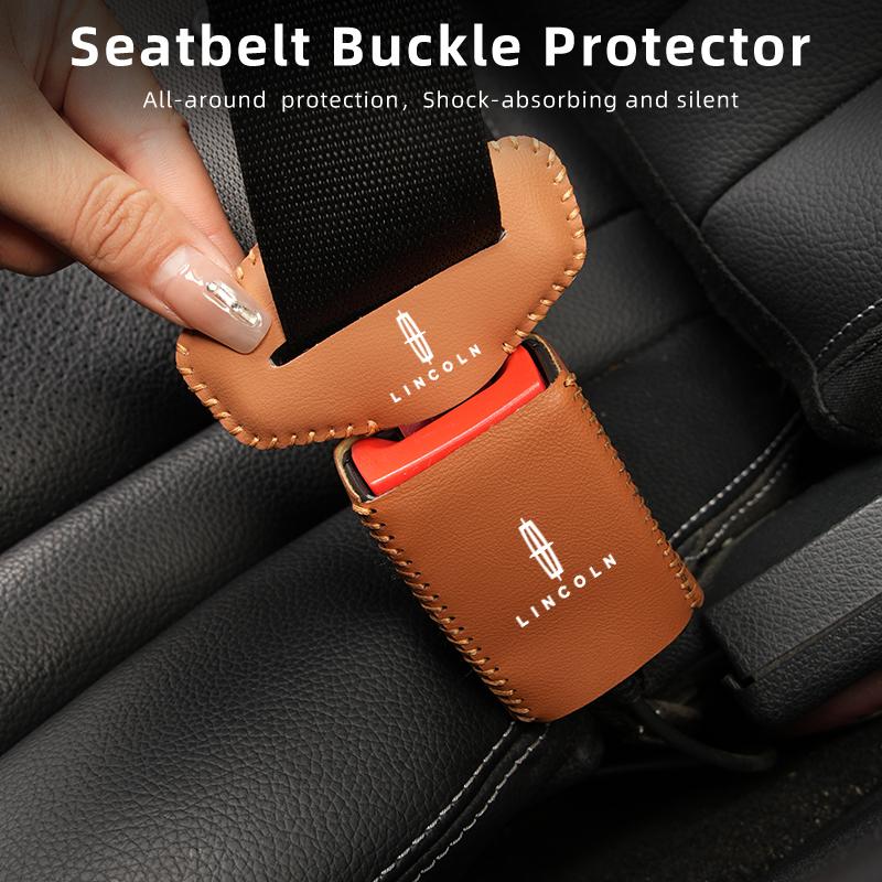Anti Scratch Car Seat Belt Clip Protector Seatbelt Buckle Lock Cover For Lincoln MKZ MKX Aviator Navigator Continental Corsair gfsd7