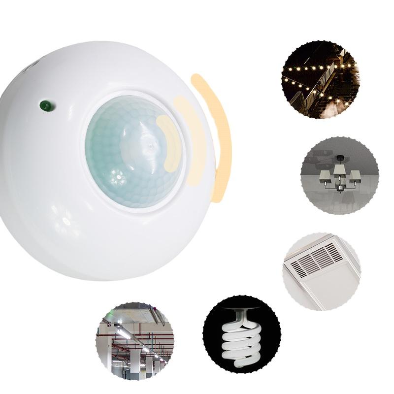 1 Set Ac110-240V Ceiling Mounted Pir Super Slim Motion Sensor Light Switch Human Body Infrared Detector 180 Degree