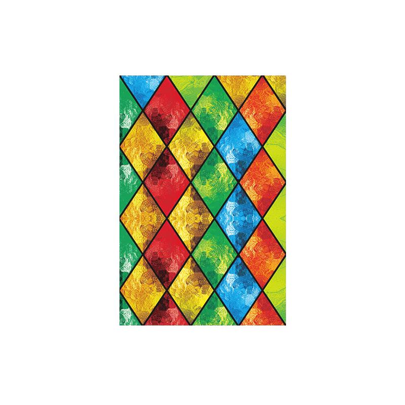 Özelleştirilmiş Avrupa tarzı kilise renkli retro cam çıkartmaları buzlu pencere filmi banyo ışık önleyici pencere çıkartmaları kağıdı