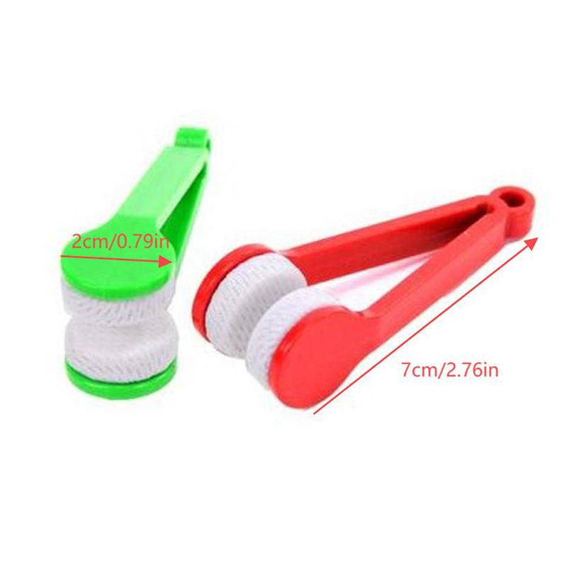 5 Stück Kreative Doppelseitige Brillenbürste Tragbare Brillenputz-Reibung Weiche Weiche Mikrofaser Brillenreiniger Wischwerkzeuge