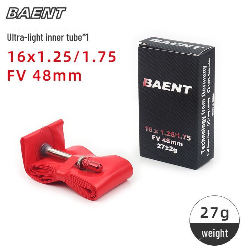 BAENT Ultralight 700C Road Bike Tube 20x1 (1-1/8), Wear-Resistant, Lightweight, Durable, Presta Valve F/V60