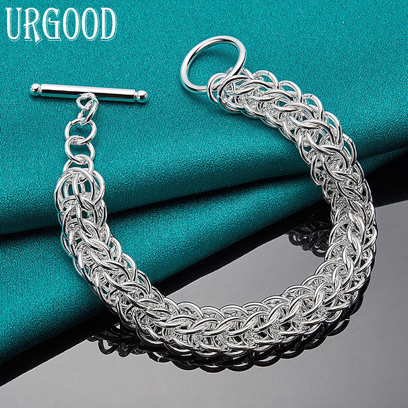 Bracciale circolare in argento sterling 925 bellissimi gioielli