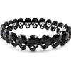 Les Trésors De Lily [J1149] - Black 'Skull' Designer Bracelet