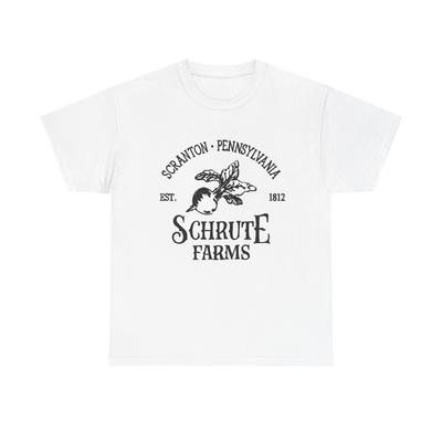 T-shirt Grafica Schrute Farms The Office Unisex Cotone Pesante