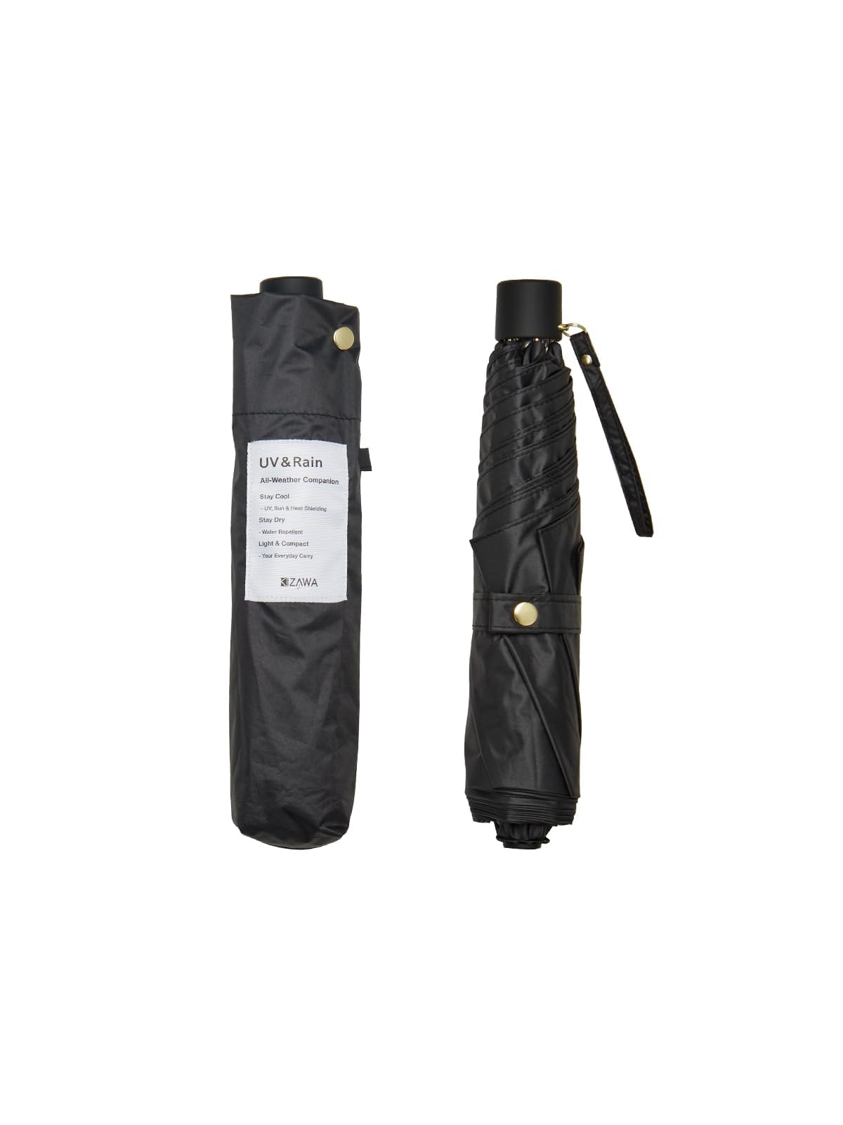 

KIZAWA Folding Ultra Pencil UV Light Suitable for Sun and Level 5 Water Full Light Heat Heat Protection for Men and Women Parasol, Slim, Umbrella,